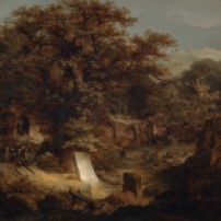 Cimetière et ruines envahis par les arbres (Lessing)