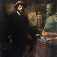 “Jean Carriès dans son atelier” (Louise Breslau), 1887.