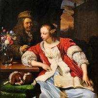 “The interrupted song” (Frans van Mieris “the younger”), 1671.