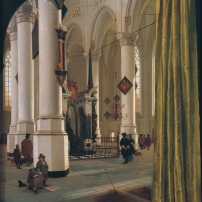 Interior of the Nieuwe Kerk, Delft, with the tomb of William the Silent, by Hendrik van Vliet